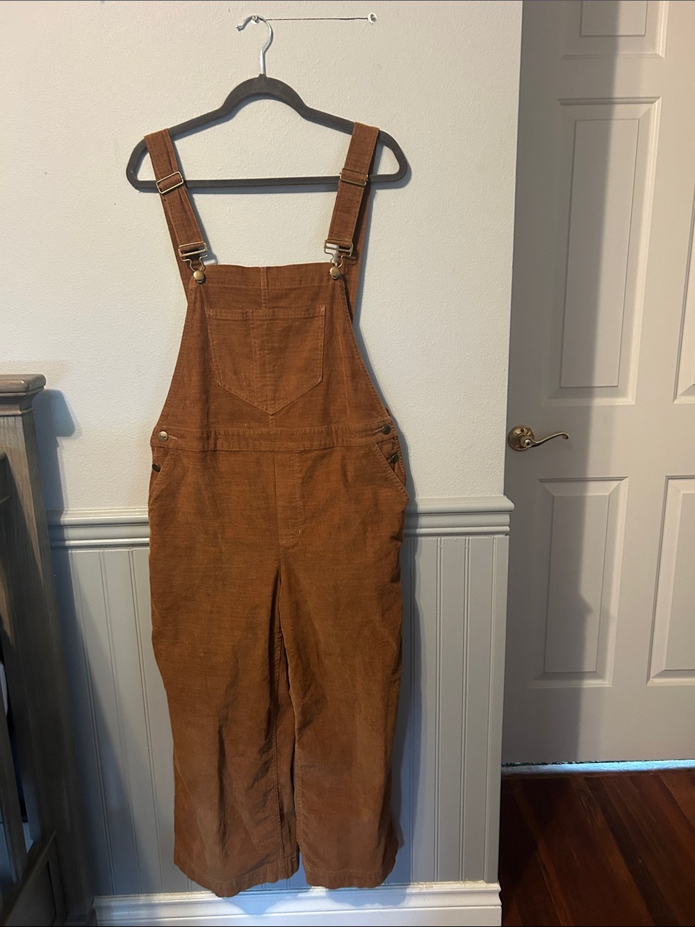 Toad&Co Rust Brown Corduroy Wide-Leg Overalls